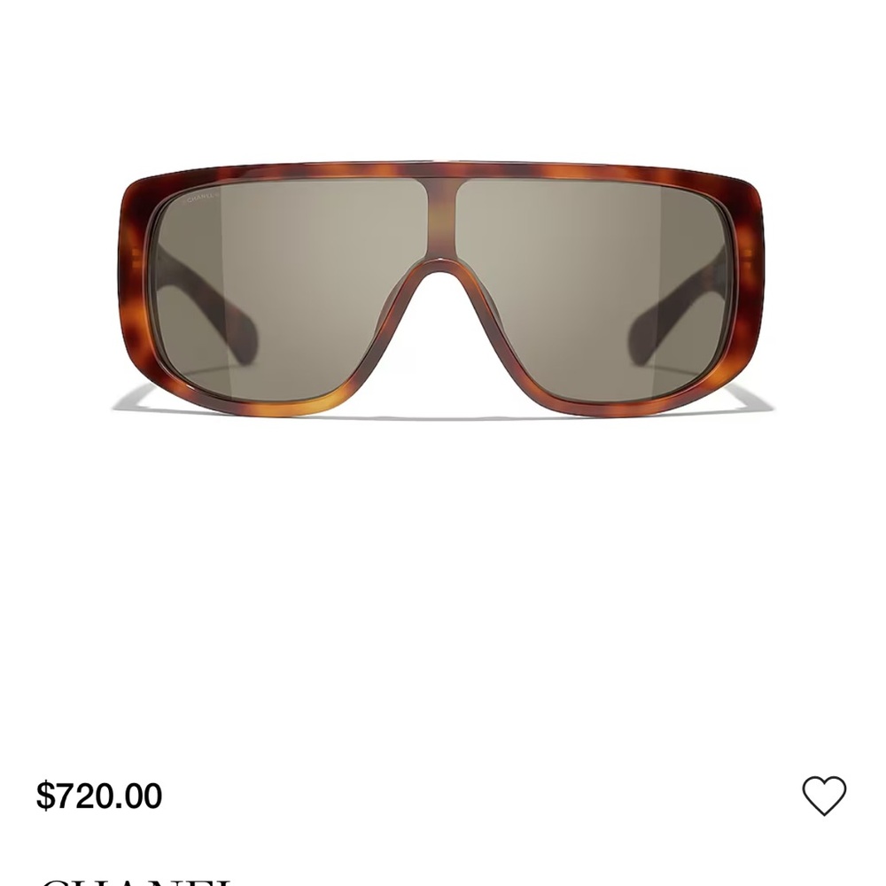 CHANEL Brown Designer Sunglasses Shields
